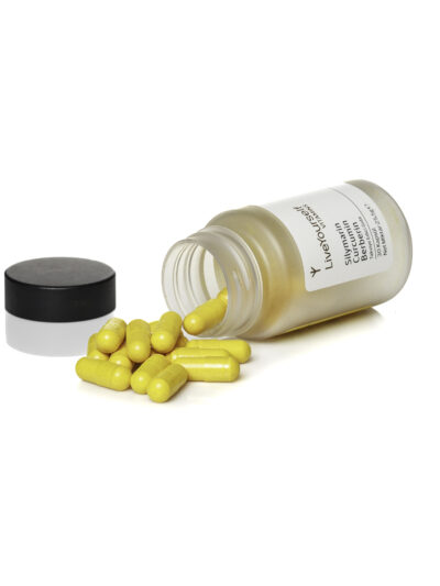 Silymarin Curcumin Berberin kapsül – deve dikeni, zerdeçal ve berberin içeren bitkisel takviye
